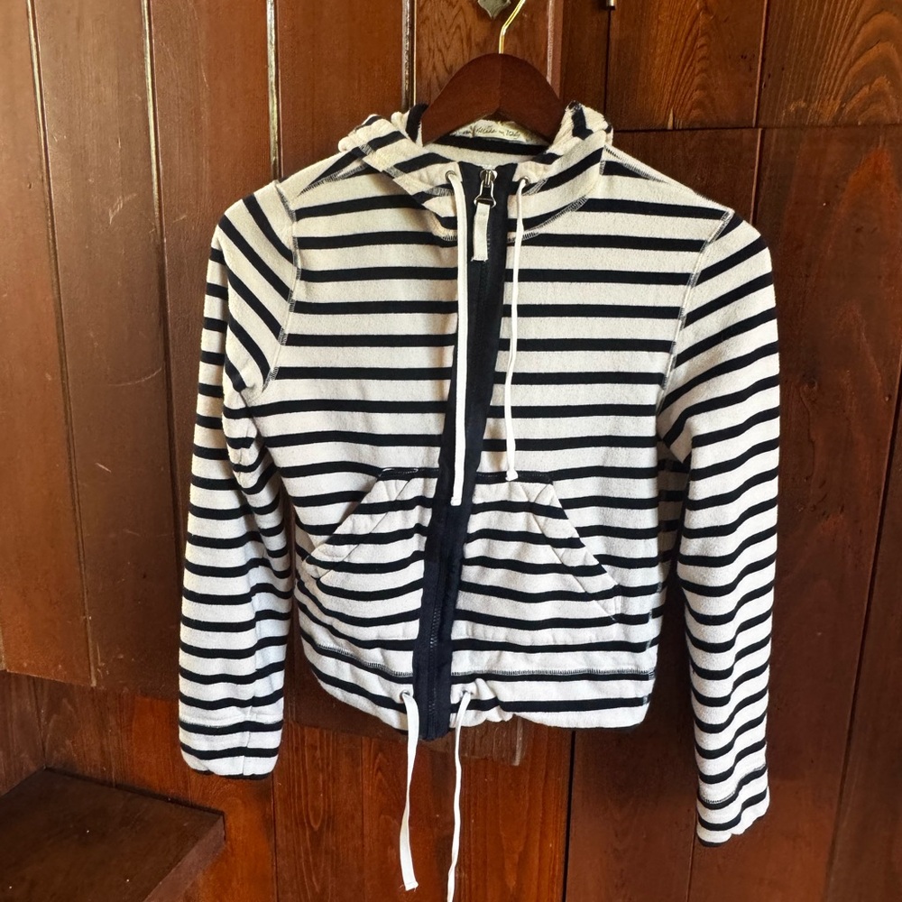 Striped Hoodie with Front Pockets